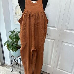 HYFVE Brown Jumpsuit Relaxed Fit Wide Leg